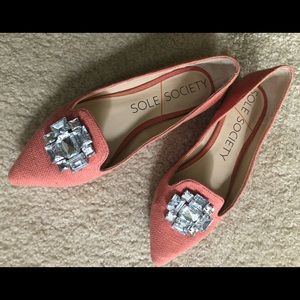 Sole Society Libry Crystal Embellished Flats